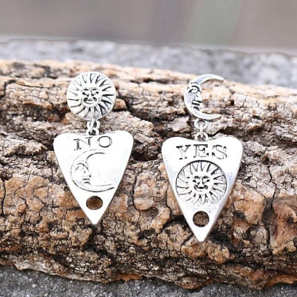 Boho Ouija Planchette Earrings #1220 - Picture 6 of 8